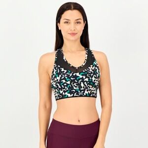 Fila -1962 NWT Women's 3X Leopard Print Racerback Sports Bra Mesh Activewear